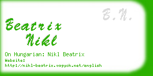 beatrix nikl business card